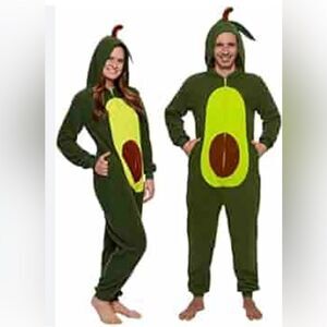 Avocado Adult pajama - Food Halloween Costume - One Piece Cosplay Suit f…